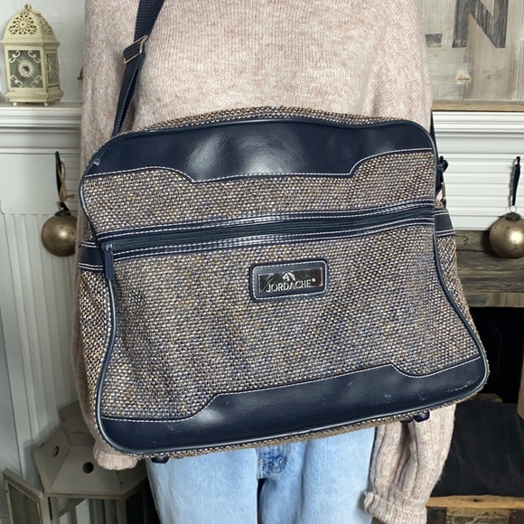 Gorgeous Vintage Jordache Tweed Travel Bag - Picture 2 of 9